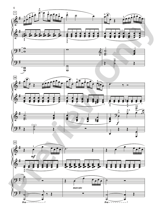 Chaminade - Le matin and Le soir (Morning and Evening), Opus 79 - 2 Pianos, 4 Hands (Digital Download)