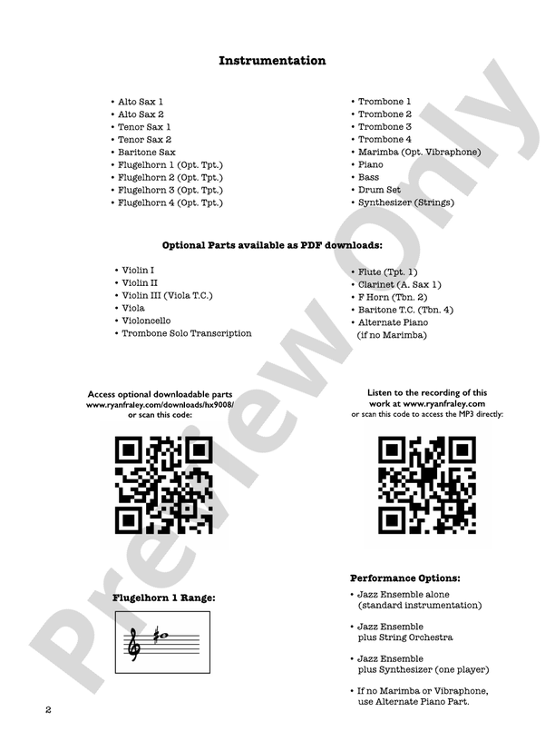 Fallingwater – Jazz Ensemble Conductor Score & Parts (Digital Download)