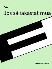 Jos sä rakastat mua - Melody/Lyrics/Chords (Digital Download)