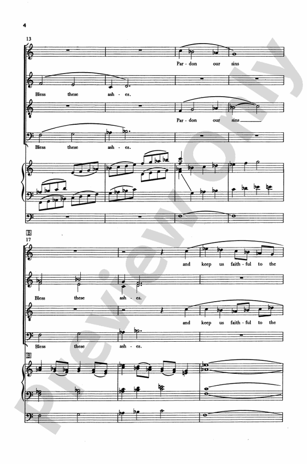 Bless These Ashes (from Lenten Triptych) – SATB Choral Octavo (Digital Download)