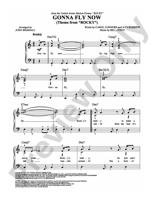 Gonna Fly Now - Arr. John Brimhall - Easy Piano (Digital Download)