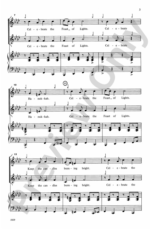 Celebrate the Feast of Lights – 2-Part Choral Octavo (Digital Download)