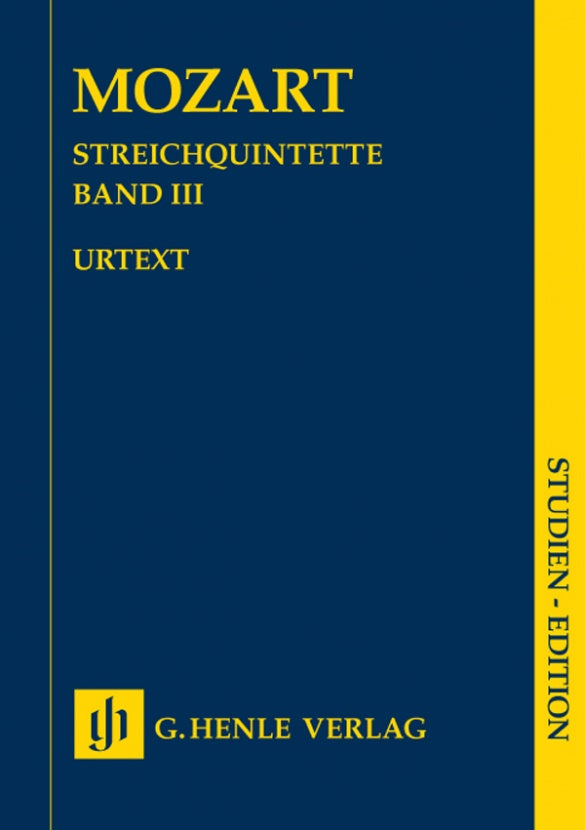 Mozart - String Quintets Volume 3 - Study Score Henle HN9779
