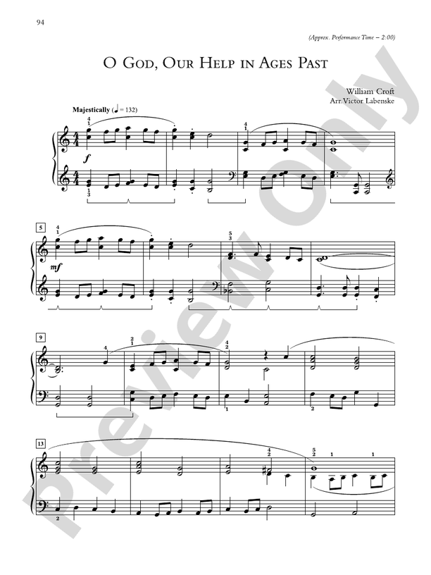 O God, Our Help in Ages Past - Piano Solo (Digital Download)
