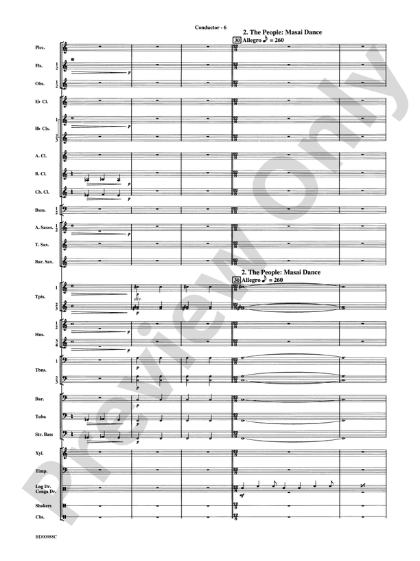 Kilimanjaro: An African Portrait - Concert Band Conductor Score & Parts (Digital Download)