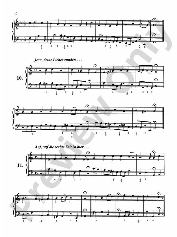 Bach - Sixty-nine Chorales with figured bass (Ed. Hans Bischoff) - Piano Solo (Digital Download)