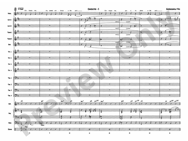 Embraceable You - Jazz Ensemble Conductor Score & Parts(Digital Download)