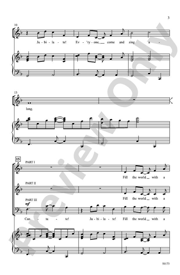 Cantate! Jubilate! - 3 Part Mixed Choral Octavo (Digital Download)