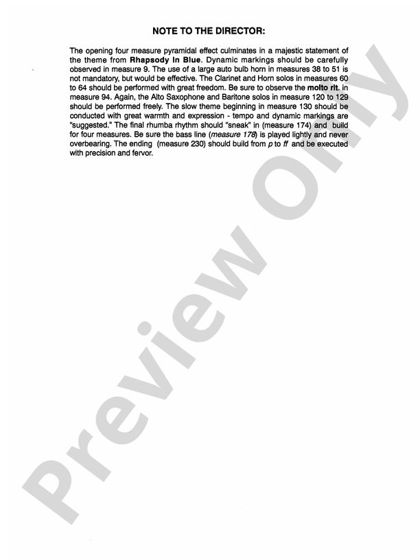 The Symphonic Gershwin - Concert Band Conductor Score & Parts (Digital Download)