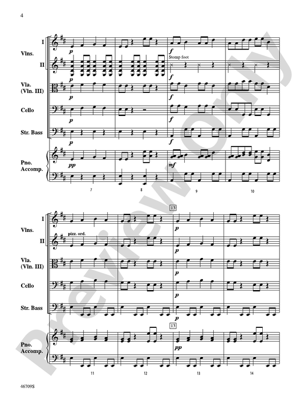 Bottomless Pizz. - String Orchestra Conductor Score & Parts (Digital Download)