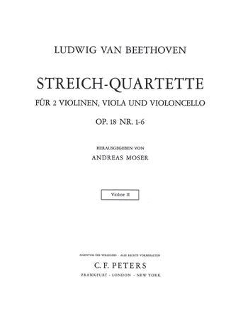 Beethoven - String Quartets Complete Vol.1: Op.18 Nos.1-6 - Violin II Part (Digital Download)