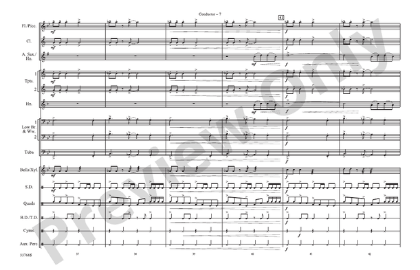 Jumpin' Jack Flash (Arr. Doug Adams) – Marching Band Conductor Score & Parts (Digital Download)