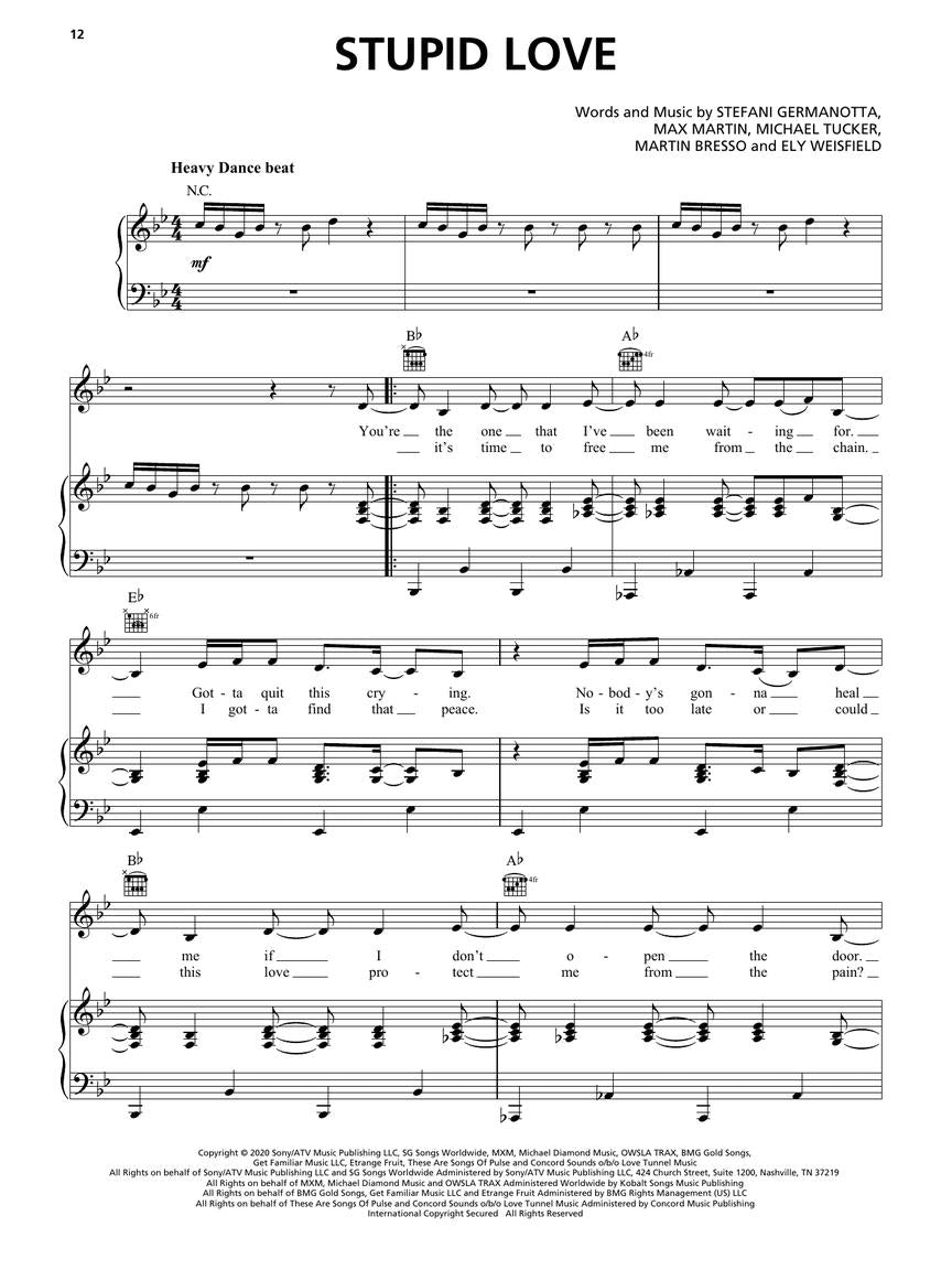 Lady Gaga - Chromatica - PVG Hal Leonard 354425