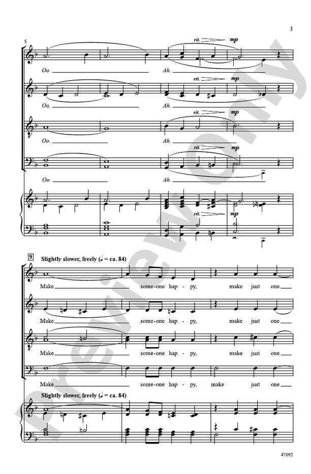 Make Someone Happy – SATB, a cappella Choral Octavo (Digital Download)