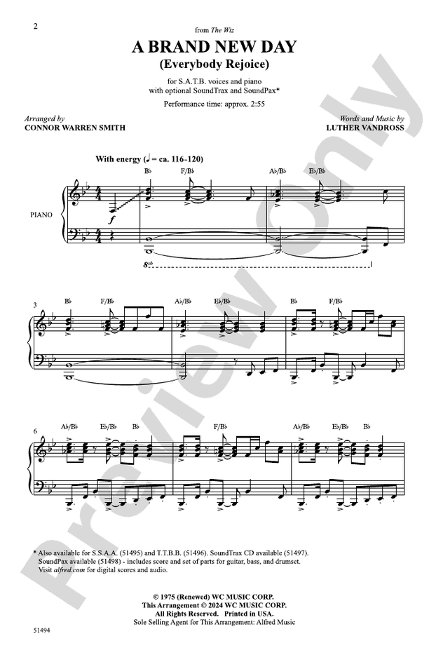 A Brand New Day - SATB Choral Octavo (Digital Download)