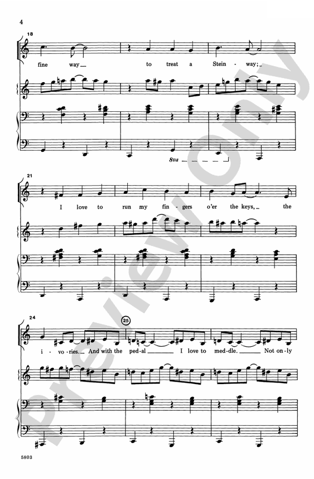 I Love a Piano – 2-Part Choral Octavo (Digital Download)