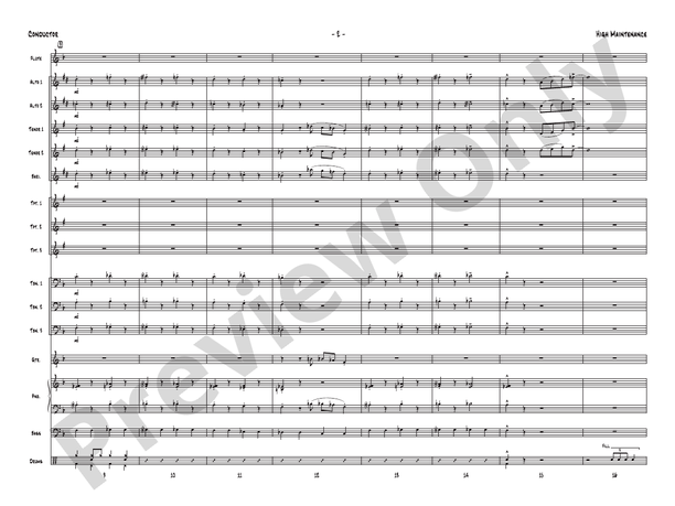 High Maintenance - Jazz Ensemble Conductor Score & Parts(Digital Download)