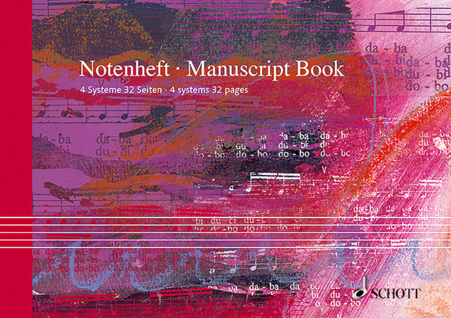 Schott A5 Manuscript Landscape 32 Pages 4 Stave - Schott Schott SKK53