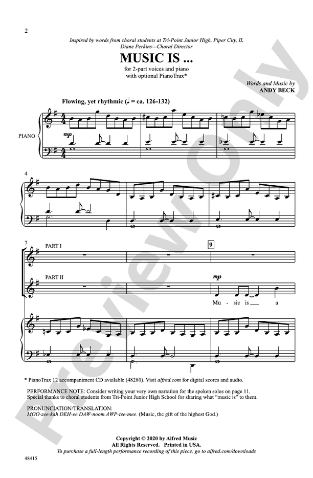 Music Is . . . – 2-Part Choral Octavo (Digital Download)