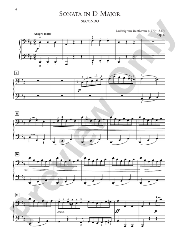 Mozart - Piano Concerto No. 22 in E flat Major, K. 482 - 2 Piano, 4 Hands - TWO Copies required - (Digital Download)