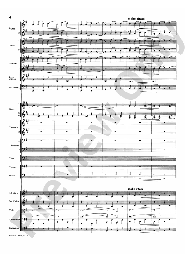 Slavonic Dance No. 3 – Full Orchestra Conductor Score & Parts (Digital Download)