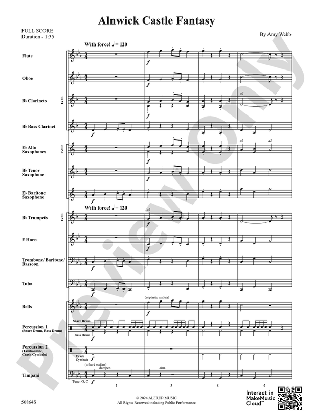 Alnwick Castle Fantasy – Concert Band Conductor Score & Parts (Digital Download)