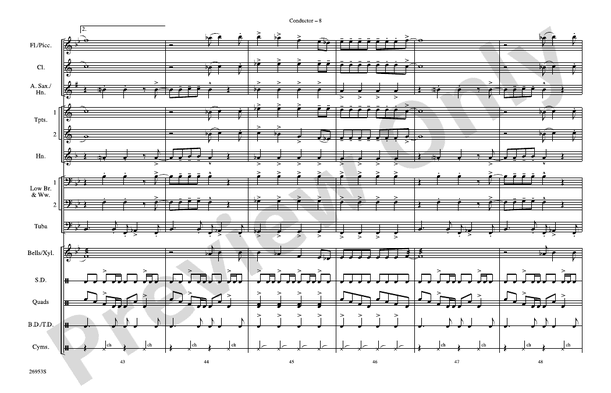 All I Wanna Do – Marching Band Conductor Score & Parts (Digital Download)