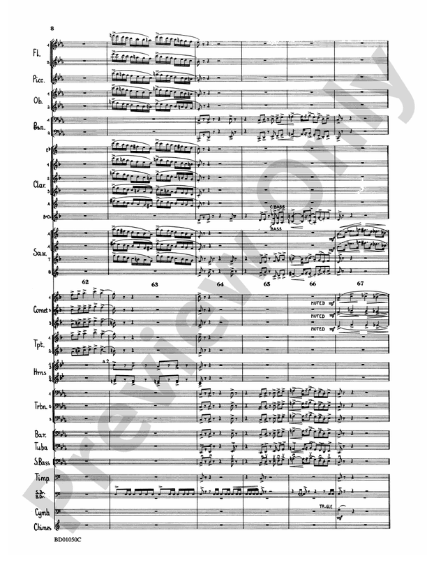 Trittico (Grade 3.5) - Concert Band Conductor Score & Parts (Digital Download)