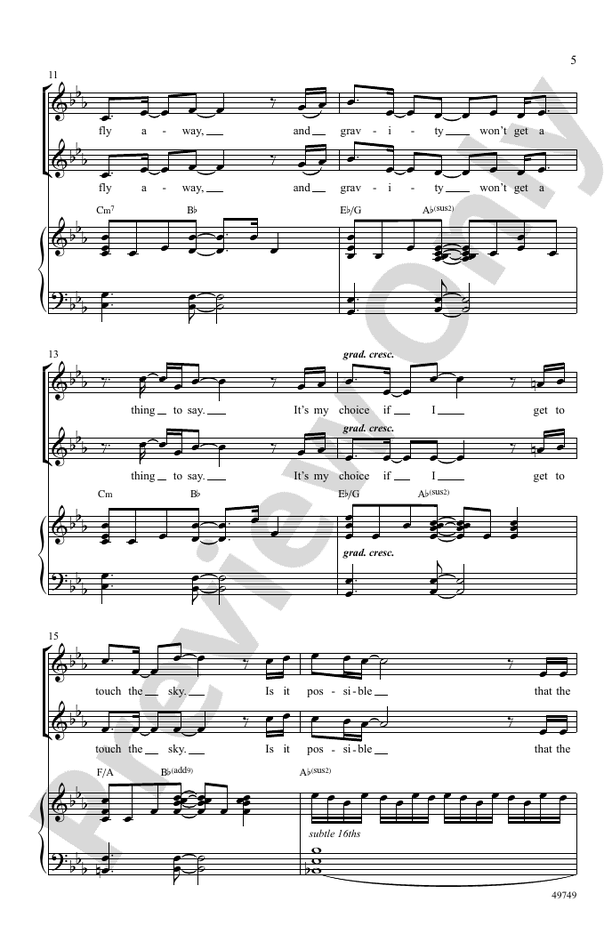 The Square Root of Possible - 2 Part Treble Choral Octavo (Digital Download)