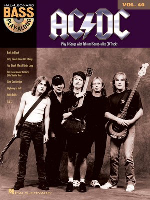 AC/DC - Bass Play-Along Volume 40 - Bass Guitar Hal Leonard Bass TAB with Lyrics & Chords Softcover/CD