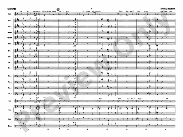 How High the Moon - Jazz Ensemble Conductor Score & Parts(Digital Download)