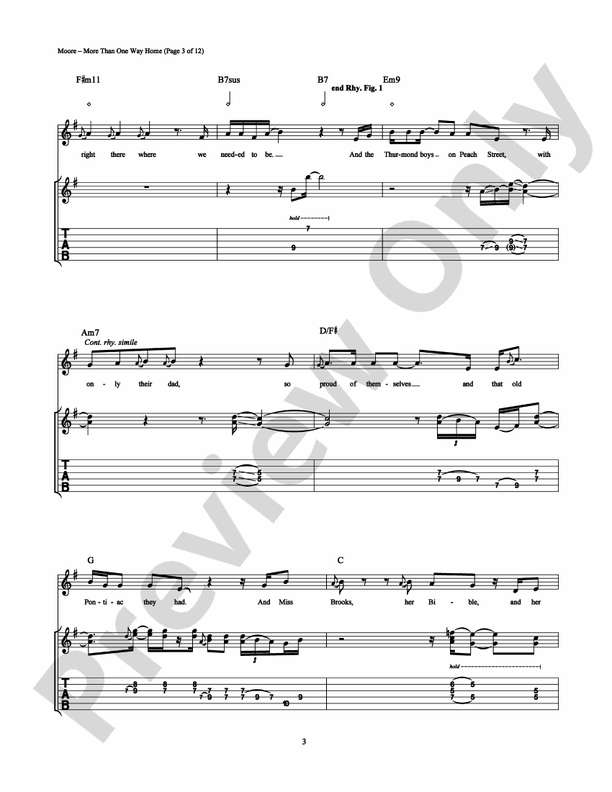 More Than One Way Home - Guitar TAB (Digital Download)
