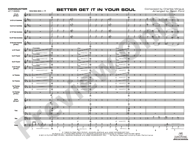 Better Get It in Your Soul - Jazz Ensemble Conductor Score & Parts (Digital Download)