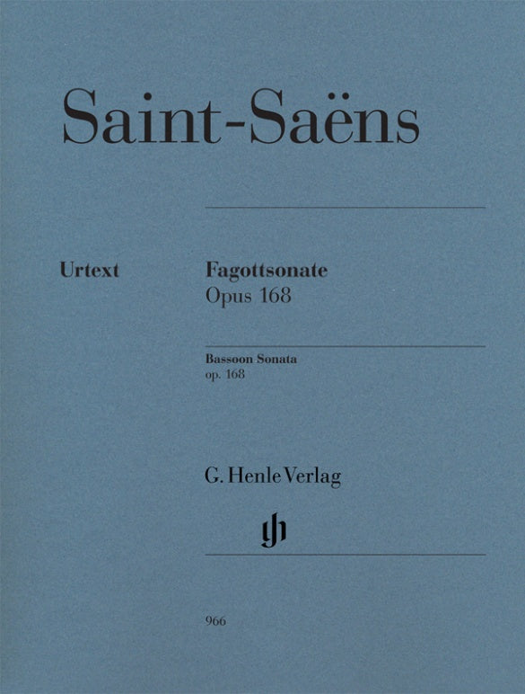 Saint-Saens - Bassoon Sonata Op168 - Bassoon/Piano Accompaniment Henle HN966