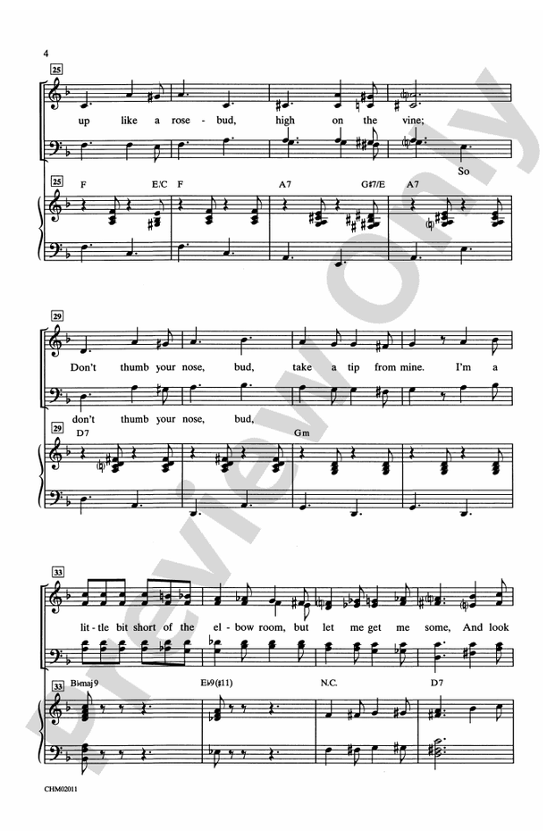 Hey, Look Me Over – SATB Choral Octavo (Digital Download)