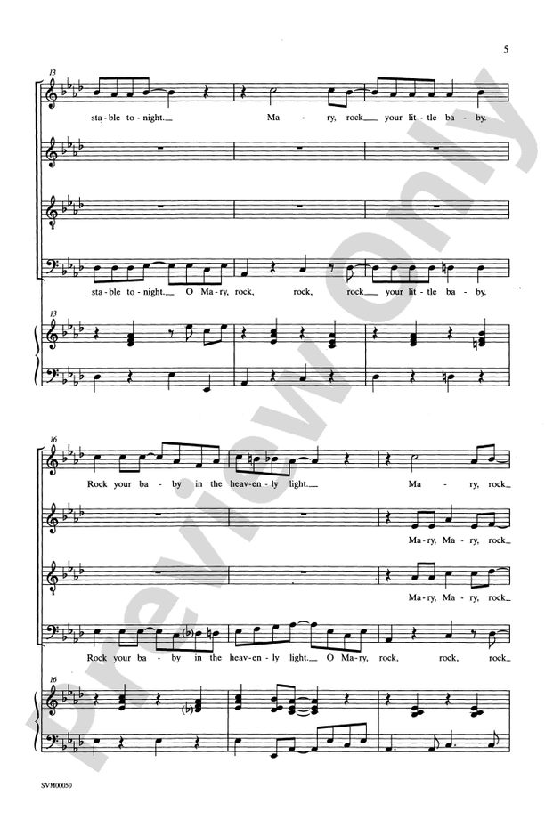 Mary, Mary – SATB Choral Octavo (Digital Download)