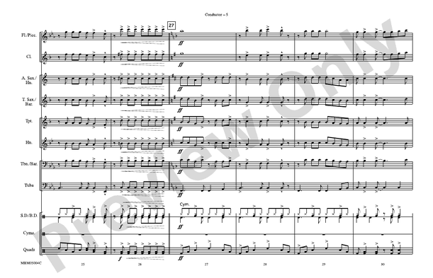 Another Saturday Night – Marching Band Conductor Score & Parts (Digital Download)