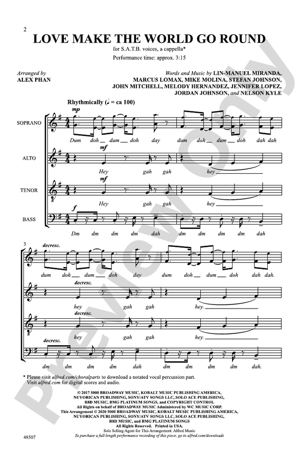 Love Make the World Go Round – SATB a cappella Choral Octavo (Digital Download)