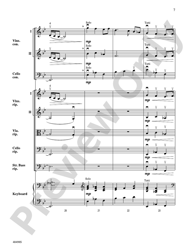 Musette from Concerto Grosso No. 6 – String Orchestra Conductor Score & Parts (Digital Download)