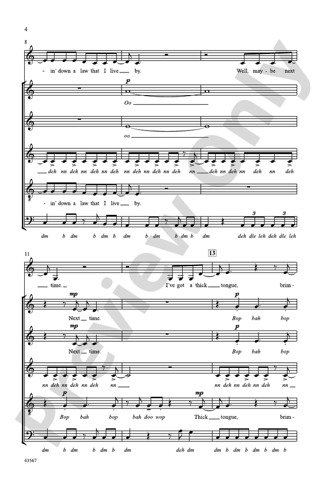 Gonna Get Over You – SSATB, a cappella Choral Octavo (Digital Download)