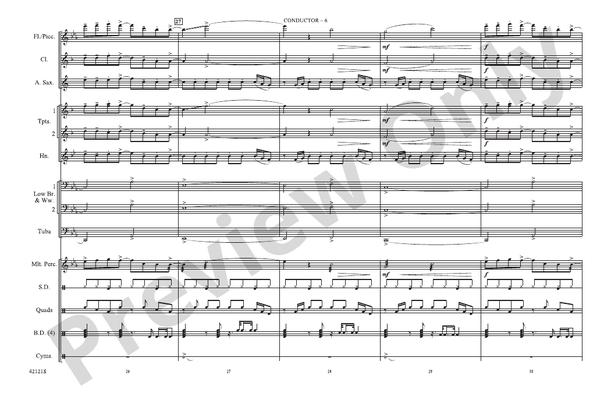 Roar – Marching Band Conductor Score & Parts (Digital Download)