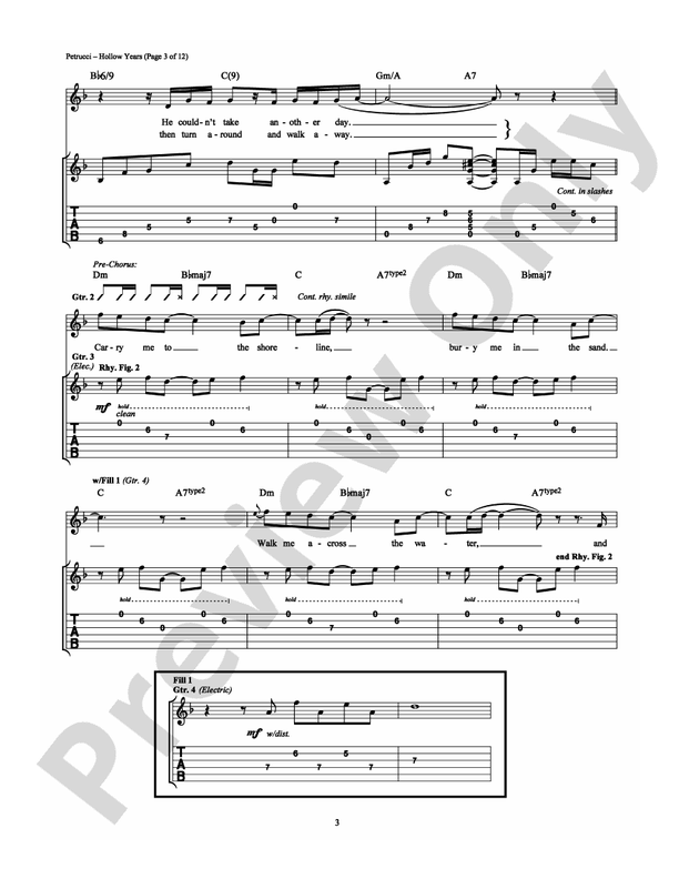 Hollow Years - Guitar TAB (Digital Download)