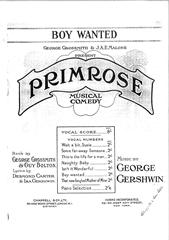Boy Wanted (from 'Primrose') - Vocal/Piano (Digital Download)