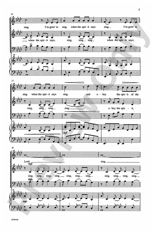 I'm Going to Sing – 3-Part Mixed Choral Octavo - Digital Sheet Music Download (Digital Download)
