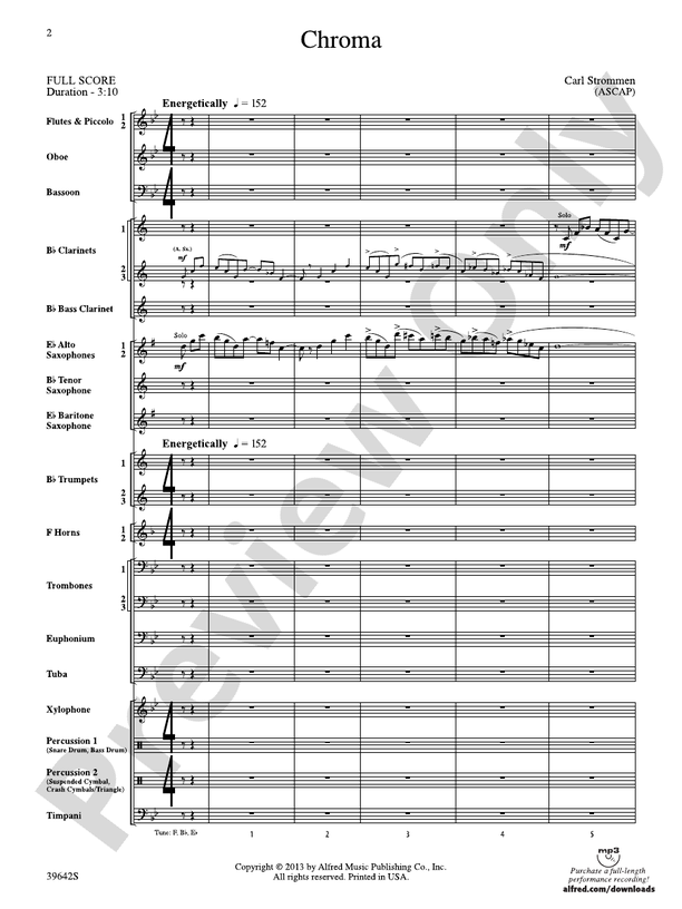 Chroma - Concert Band Conductor Score & Parts (Digital Download)