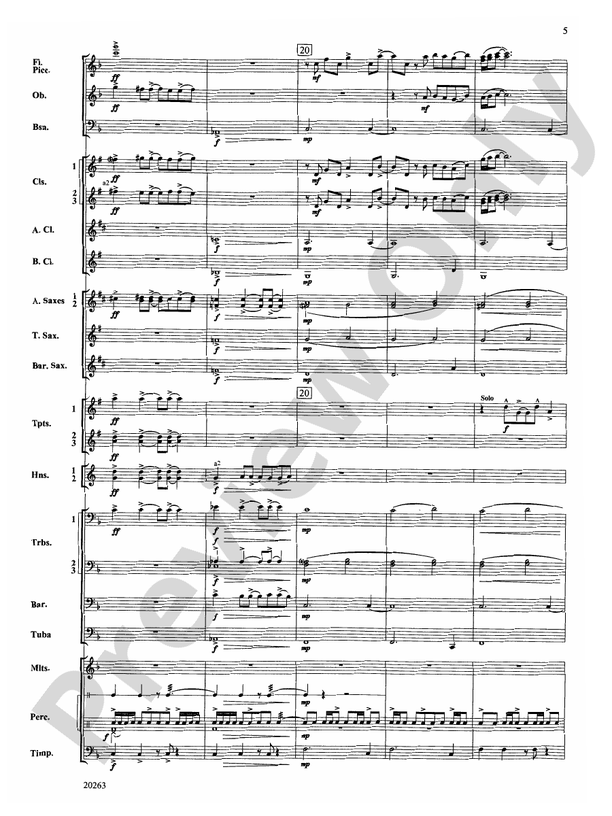 A Simple Celebration - Concert Band Conductor Score & Parts (Digital Download)