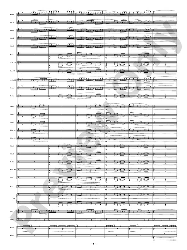 Hot As Blue Blazes - Concert Band Conductor Score & Parts (Digital Download)
