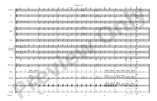 Right Round – Marching Band Conductor Score & Parts (Digital Download)