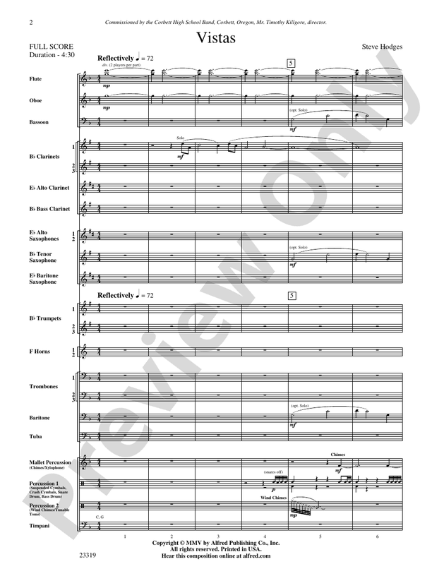 Vistas - Concert Band Conductor Score & Parts (Digital Download)