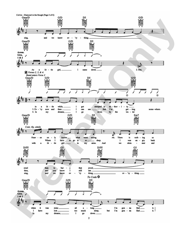 Diamond in the Rough - Easy Guitar (Digital Download)